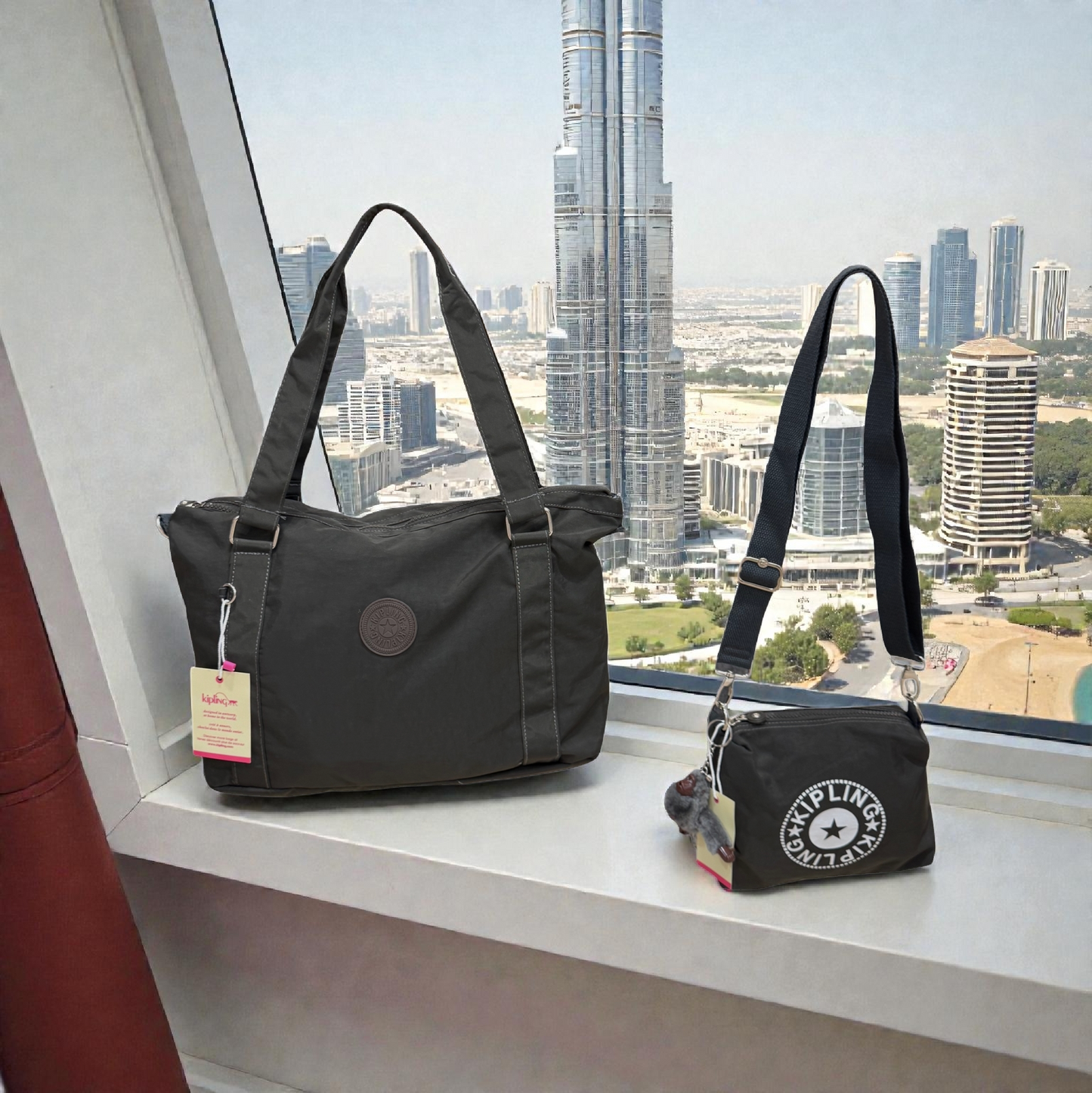 2-Piece Kipling Bag Set | Large Hand & Crossbody Bag + Small Crossbody Bag _ M23