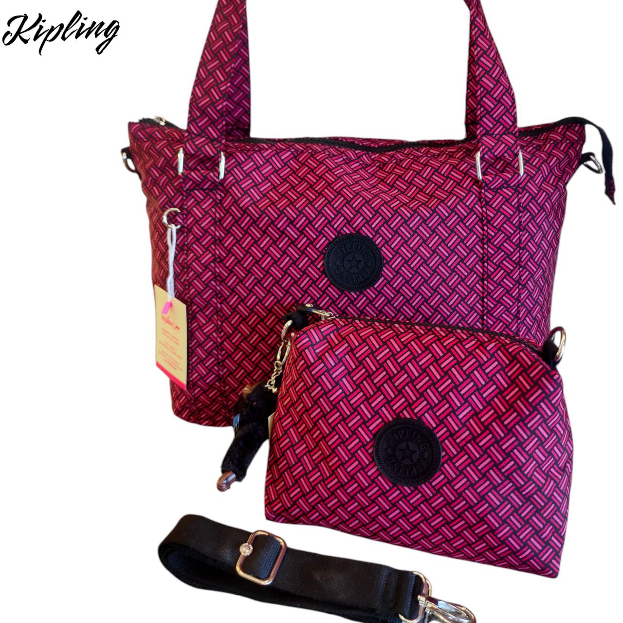 Kipling Bag Set – M5 – Imported High Quality Includes: Large Hand & Cross Bag + Small Cross Bag