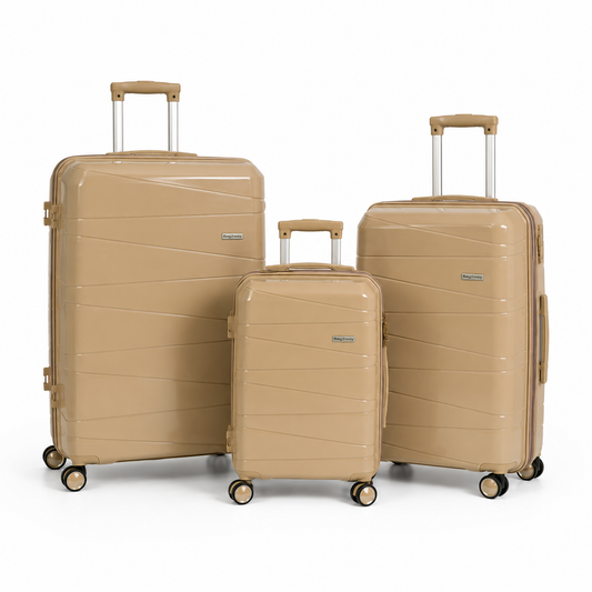 3-Piece Travel Bag Set - Beige